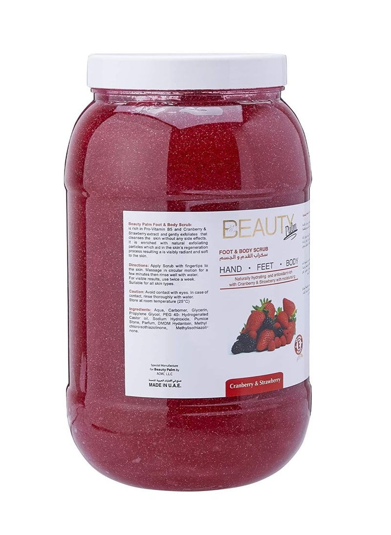 Gel Foot & Body Scrub Cranberry & Strawberry - 1 Gallon