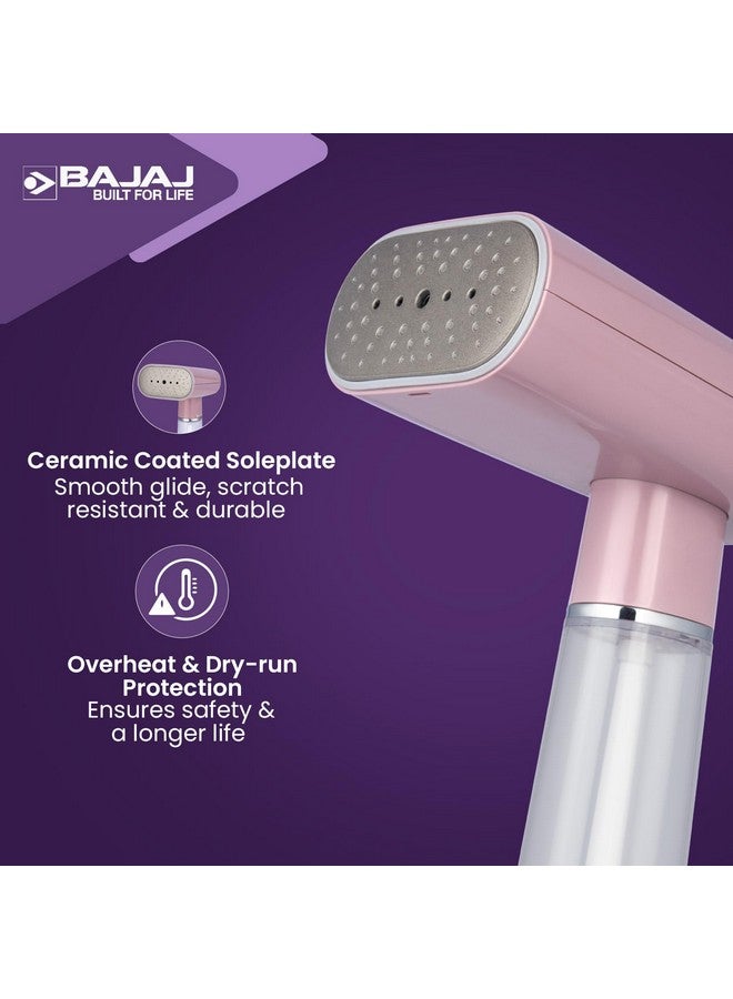 Bajaj Bajaj Steam Majesty 1000 W Garment Steamer Up to 18 G/Min Steam Output | 150 Ml Water Tank | Ceramic Coated Soleplate | 2 Year Warranty | Lilac  - Image 4