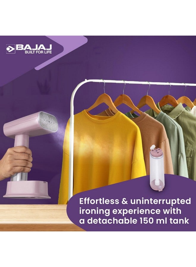 Bajaj Bajaj Steam Majesty 1000 W Garment Steamer Up to 18 G/Min Steam Output | 150 Ml Water Tank | Ceramic Coated Soleplate | 2 Year Warranty | Lilac  - Image 5