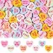 Qumenan 120 Pcs Valentine Conversation Heart Resin Pastel Candy Heart Ornaments for Table Decorations Vase Filler Valentines Wedding Home Table Party DecorMacaron - Image 2