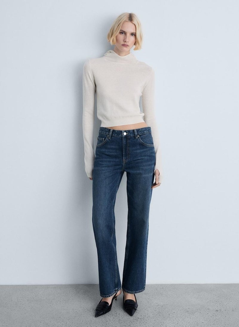 MANGO Miami Medium-Rise Straight-Fit Jeans  - Image 5