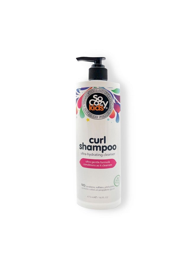 Socozy Curl Shampoo For Kids Curly Hair (16 Fl Oz Pump) Gentle Hydrating Cleanser, Helps Improve Elasticity, Reduce Breakage & Frizz With Keratin, Plum Seed Oil & Olive Oil, Paraben & Sulfate-Free