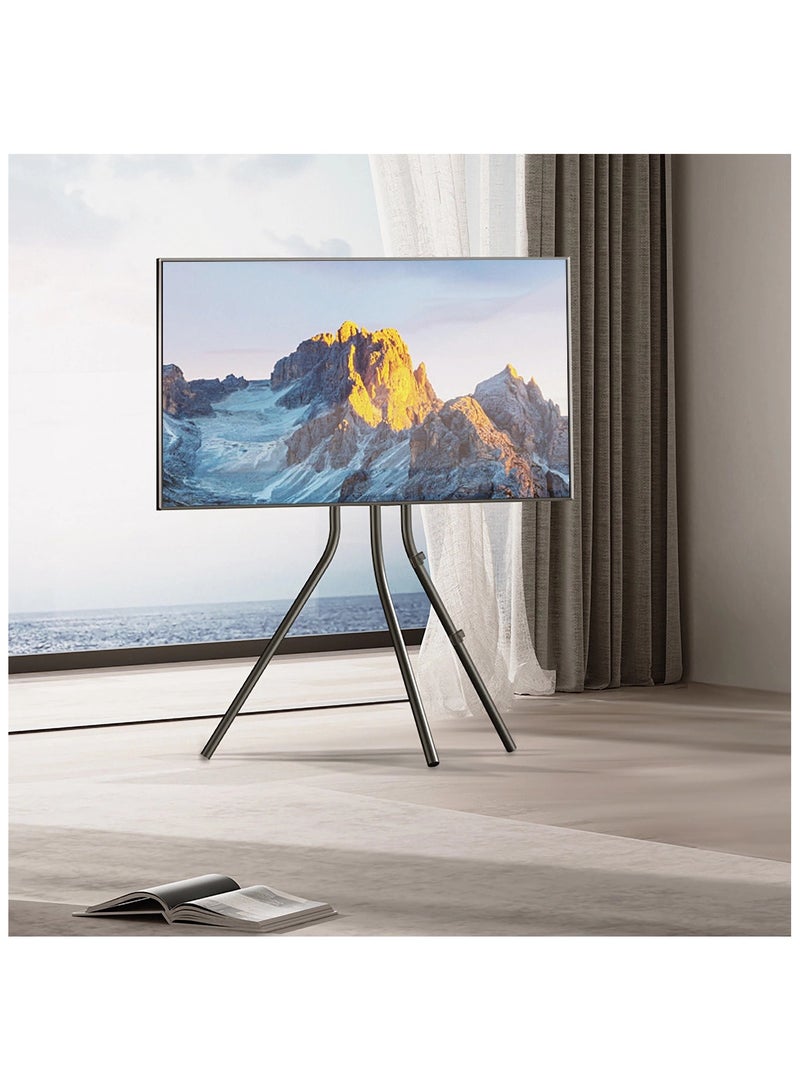 TV Stand,Tripod Base,adjustable heigh,Fits 42-86 inch TV or Monitor,,Suitable for conference rooms,living rooms, bedrooms(black)