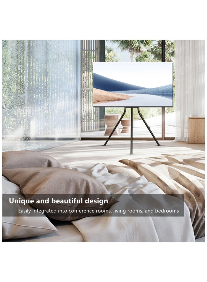 TV Stand,Tripod Base,adjustable heigh,Fits 42-86 inch TV or Monitor,,Suitable for conference rooms,living rooms, bedrooms(black)