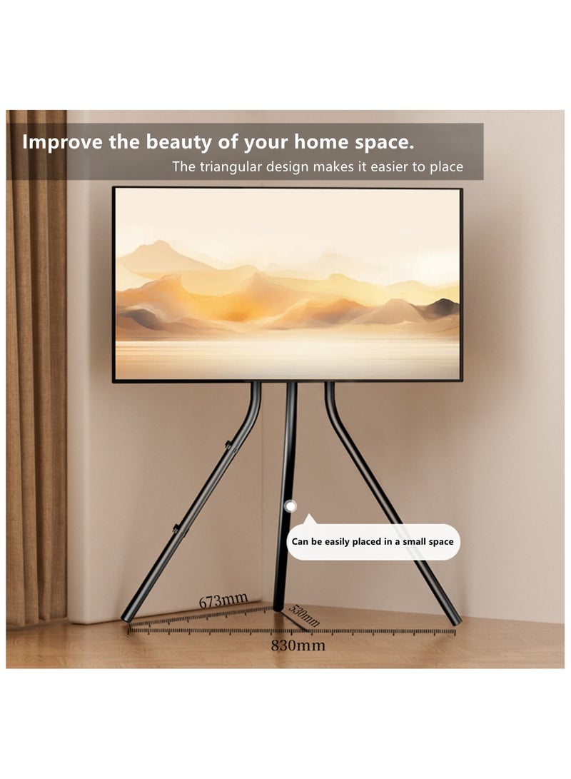 TV Stand,Tripod Base,adjustable heigh,Fits 42-86 inch TV or Monitor,,Suitable for conference rooms,living rooms, bedrooms(black)