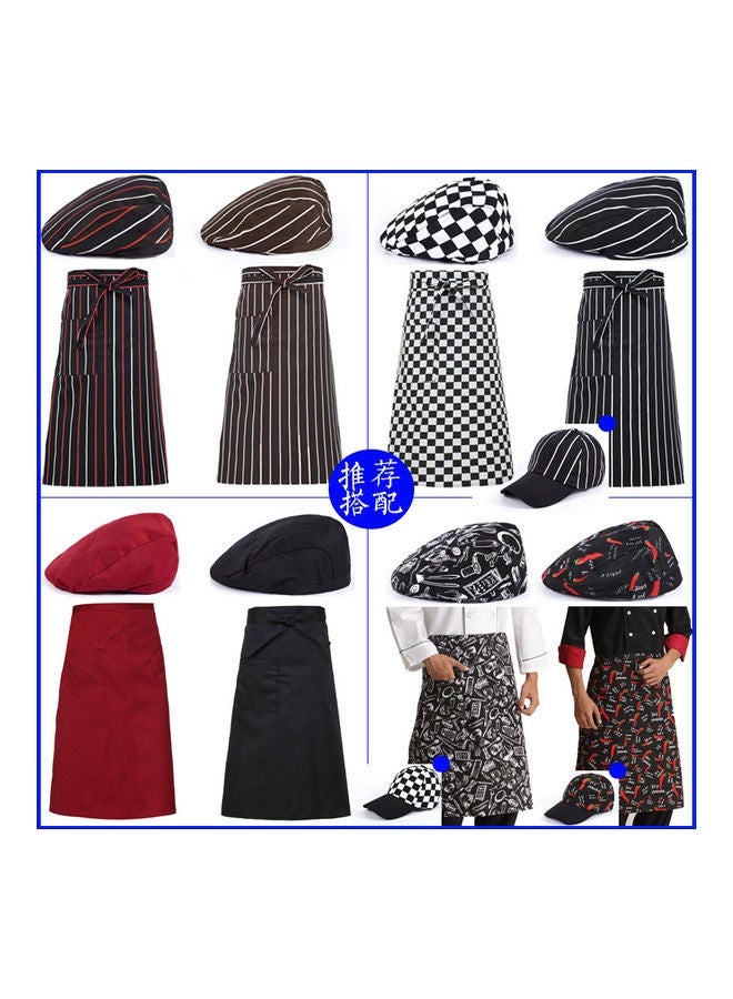 NIBEMINENT Women Kitchen Antifouling Chef Apron for Hotel Restaurant Cooking black One Size - Image 3