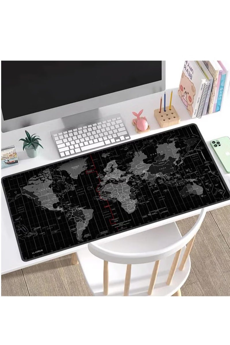 الباندا العملاقة وسادة ماوس كبيرة على شكل خريطة العالم 900*400*3 مم، حصيرة ألعاب الكمبيوتر المحمول، حصيرة مكتب - Image 2