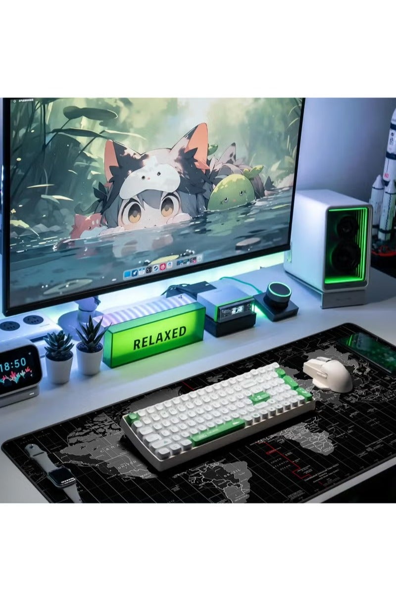 الباندا العملاقة وسادة ماوس كبيرة على شكل خريطة العالم 900*400*3 مم، حصيرة ألعاب الكمبيوتر المحمول، حصيرة مكتب - Image 4