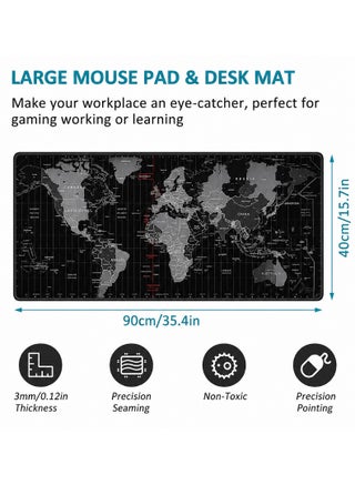 Mouse Pad Large World Map  900*400*3mm Laptop Gaming Play Mat Office Desk Mat - view 3