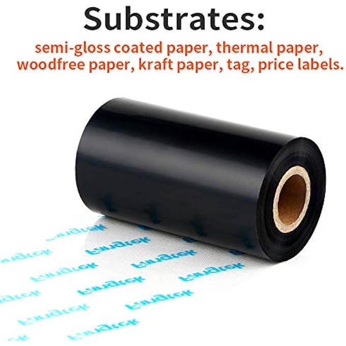 4.33" X 984' (110MM X 300M) THERMAL TRANSFER WAX RESIN RIBBON FOR LABEL TAG BARCODE PRINTING FOR ZEBRA,TEC,DATAMAX,ETC. - Image 3