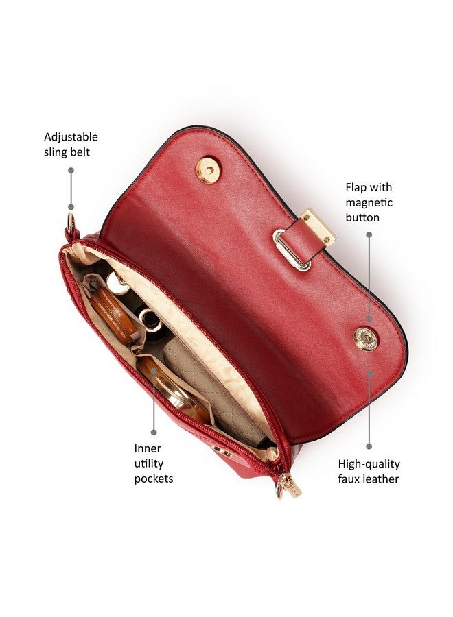 Fastrack Solid Structured Sling Bag for Women, Girls and Ladies | with Top Zipper and Detachable Sling Straps | Ladies Purse Handbag | Slings for Casual Carry - Image 3