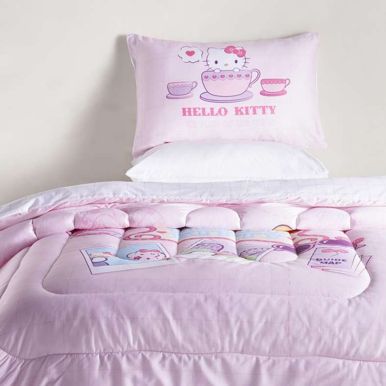 Hello Kitty 2 Piece Comforter Set 160x220cm - Pink