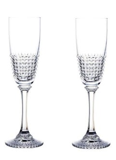 Rogaska 2-Piece Diamond Collection Champagne Flute Set  - Image 1