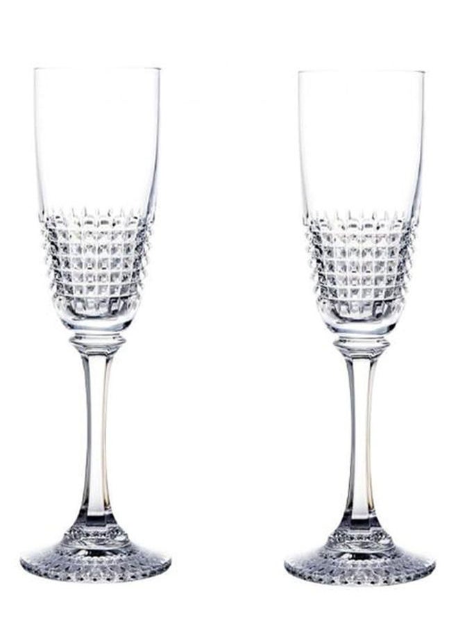 Rogaska - 2-Piece Diamond Collection Champagne Flute Set - Image 1