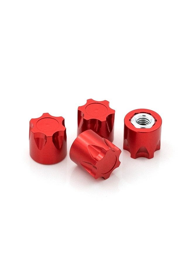 Generic - 4PCS Aluminium Wheel Rim Center Cap M4 Nut Replacement for TRAX4 TRAX6 SCX10 90046 Redcat Gen8 Tamiya MST CFX VS4-10 1/10 Remote Control Crawler - Image 1