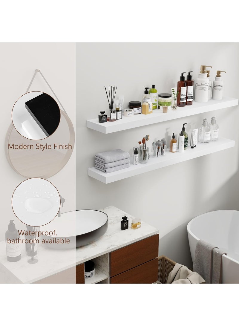DubaiGallery Floating Shelves, Wall Mounted Shelves for Wall Decor, Modern Picture Ledge Shelf with Lip for Wall Storage Nursery, Bedroom, Living Room, Bathroom  - Image 4