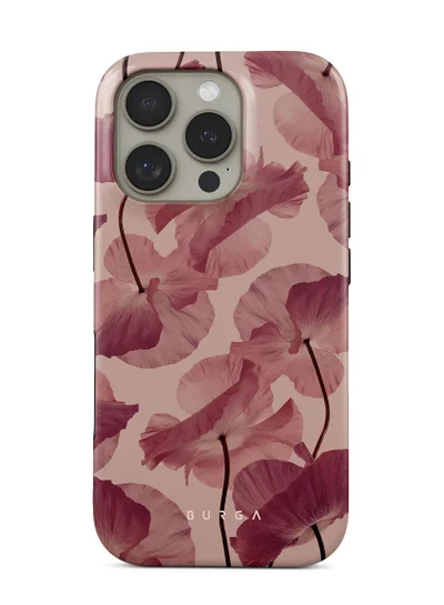 BURGA iPhone 16 pro Case, 2 Piece Hard Shell + TPU Silicone Interior, Shock Absorption, All Port Accessible, Raised Bezel For Screen & Camera Protection, Never Fading HQ Print, Tender