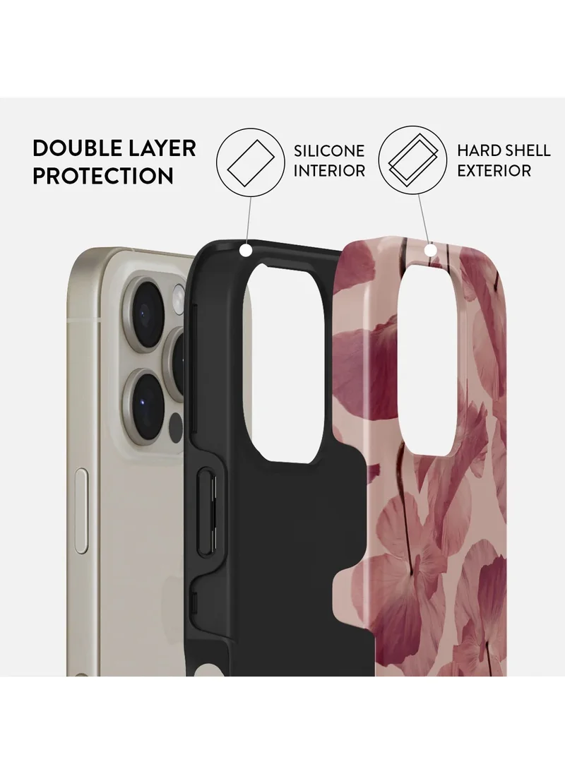 BURGA iPhone 16 pro Case, 2 Piece Hard Shell + TPU Silicone Interior, Shock Absorption, All Port Accessible, Raised Bezel For Screen & Camera Protection, Never Fading HQ Print, Tender
