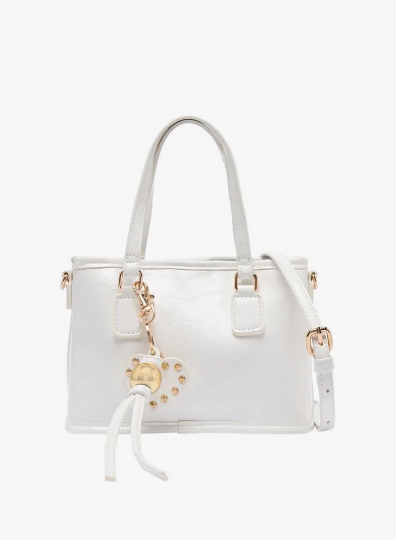 Flora Bella By Shoexpress Textured Tote Bag With Detachable Strap