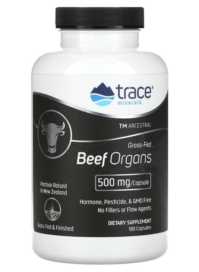 Trace Minerals TM Ancestral GrassFed Beef Organs 500 mg 180 Capsules