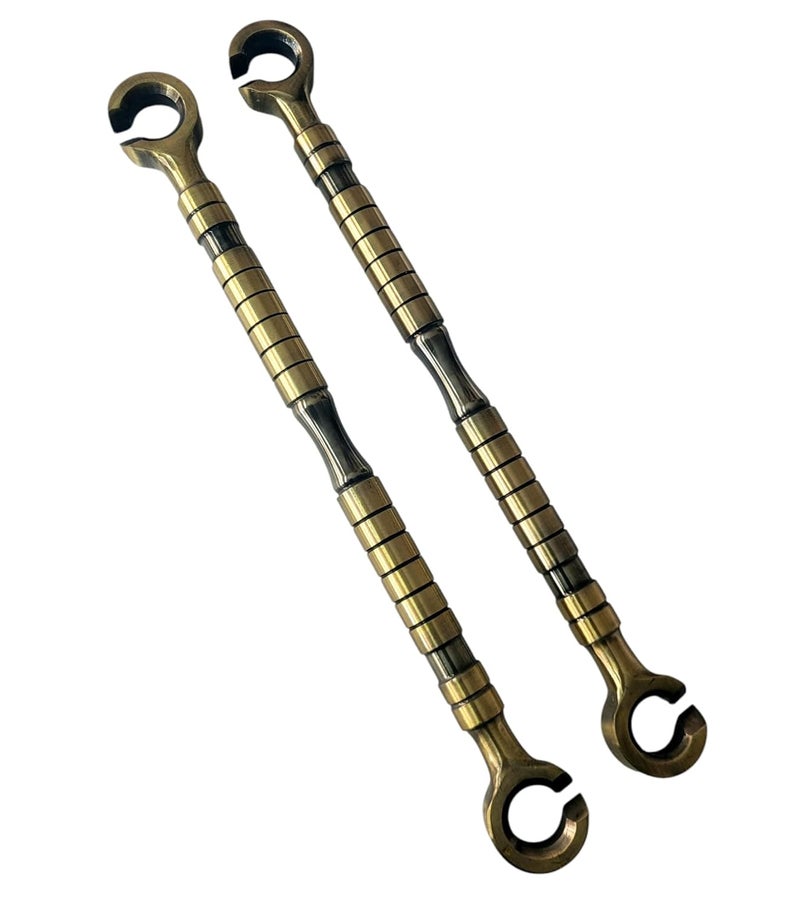 nooks Stainless Steel saliya 16mm Hook and Ceiling Rod heavt Duty Hanging Accessories Set in PVD Coating Antique Brass Finishing for Swings and jhula for Indoor Outdoor pcs of 4 Set - Image 2