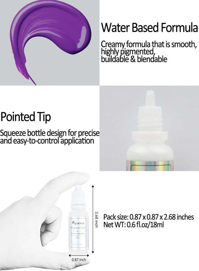 Mysense Purple Face Body Paint,Water Based Washable Face Paint,Non-toxic Cream Body Paint for Adults and Children Halloween Costume Cosplay SFX Zombie Vampire Witch Makeup,0.6oz - Image 2