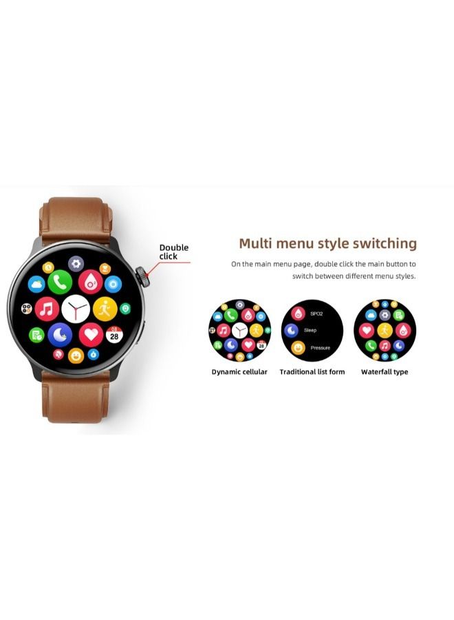 Mibro Lite 2 Smart Watch 1.3-inch AMOLED HD Display Metal Body With Bluetooth Call Dual Core Chip Intelligent Health Monitoring 60 Sports Mode 12Days Battery Life 2ATM Waterproof - Tarnish - Image 3