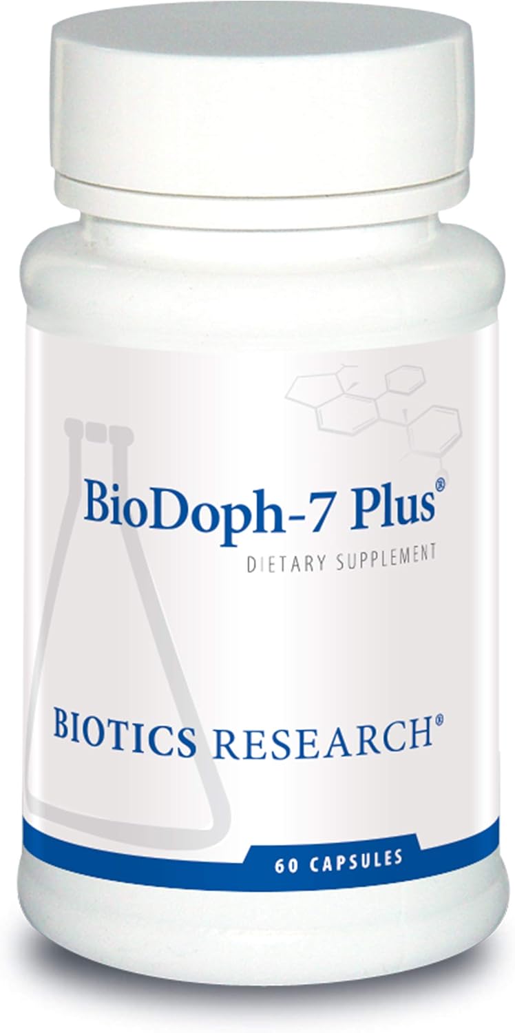 Biotics Research BioDoph7 Plus Prebiotics Probiotics for WomenMen  400 mg  Daily Probiotic Promotes Digestive Health Gut Health Clearer Skin  60 Capsules - Image 1