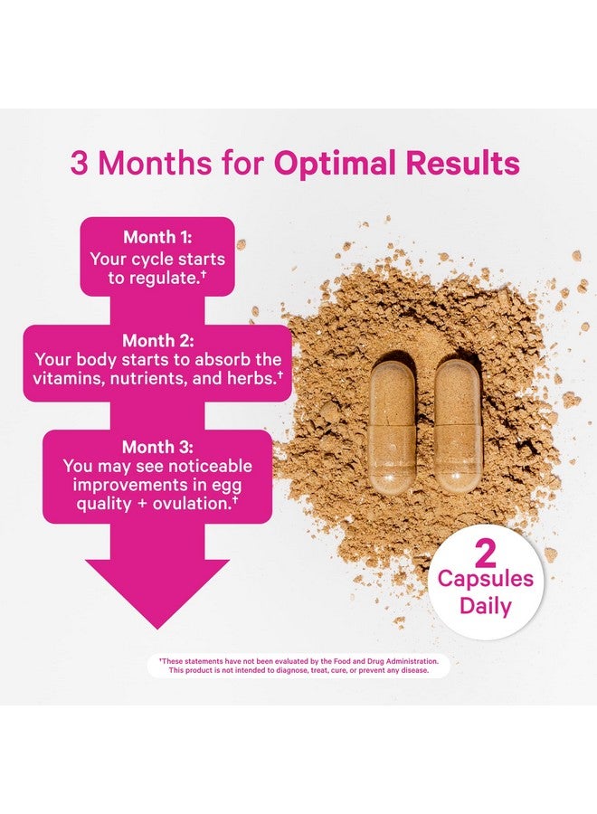 Pink Stork Fertility Supplements for Women - Prenatal Multivitamin with Ovulation, Conception, & Hormone Balance Support - 17 Vitamins & Inositol, Ashwagandha, & Vitex - 60 Capsules - Image 4