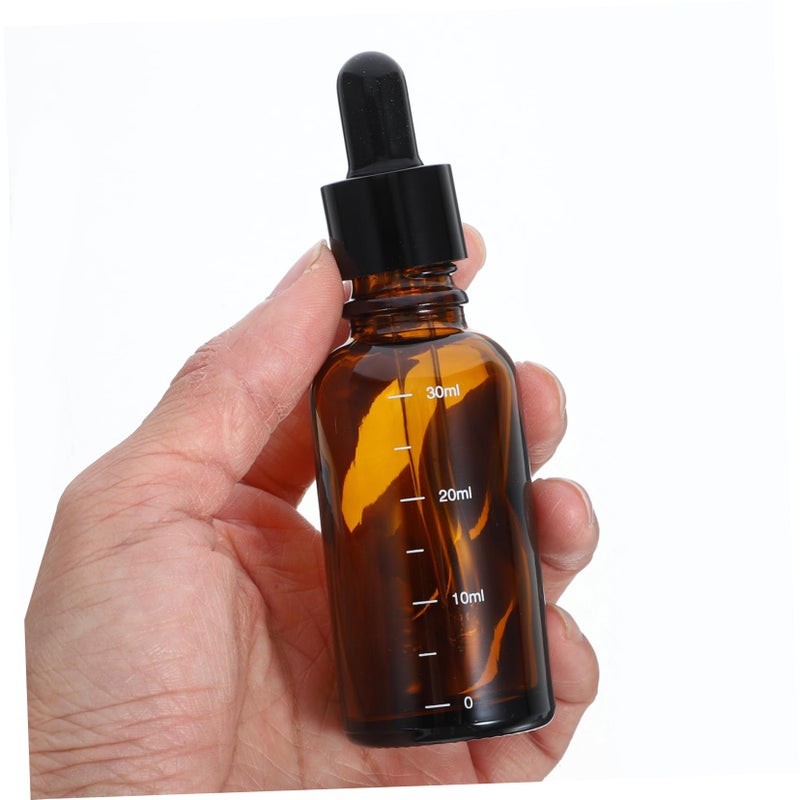 4Pcs Amber Glass Essential Oil Dropper Bottles Travel Refillable Set - Image 4