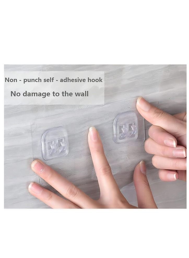 Cool Baby COOLBABY Stainless Steel Slipper Rack Perforation-free Bathroom Door Rear Toilet Slipper Hanging Rack Storage Shoe Rack Bathroom Storage Rack（5PCS） - Image 3