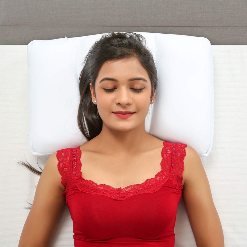 METRON- Unique & Comfortable Orthopedic Microbead Cloud Pillow That is Light & Cooling with Conforming Properties for The Head and Neck Support - Image 4