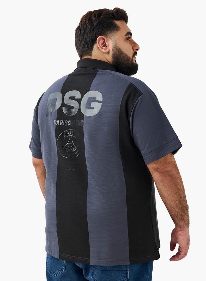 Maxim Men Regular Fit Collared Short Sleeve Paris Saint Germain Print Polo T shirt - Image 3