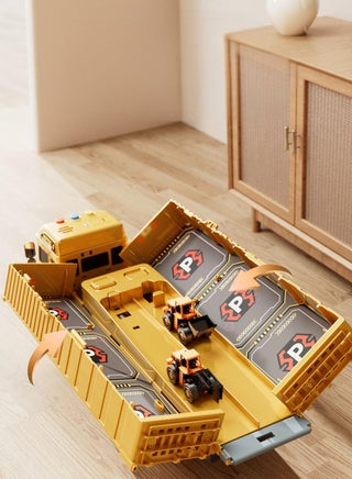 Ejection Engineering Race Car Track,Vehicle With Music,Container Truck,12 PCS Alloy Cars,Crane,Gifts For Children 3+Years - view 5