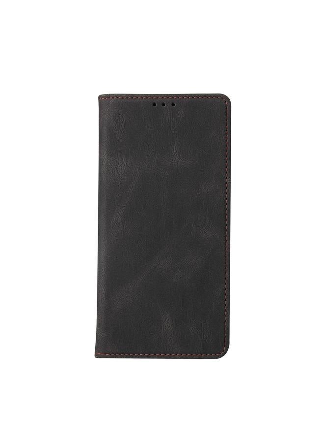 Zaboon Case For iPhone 12 Pro Max Simple Suction Closure Horizontal Flip Leather Case with Holder & Card Slot & Wallet - Image 2