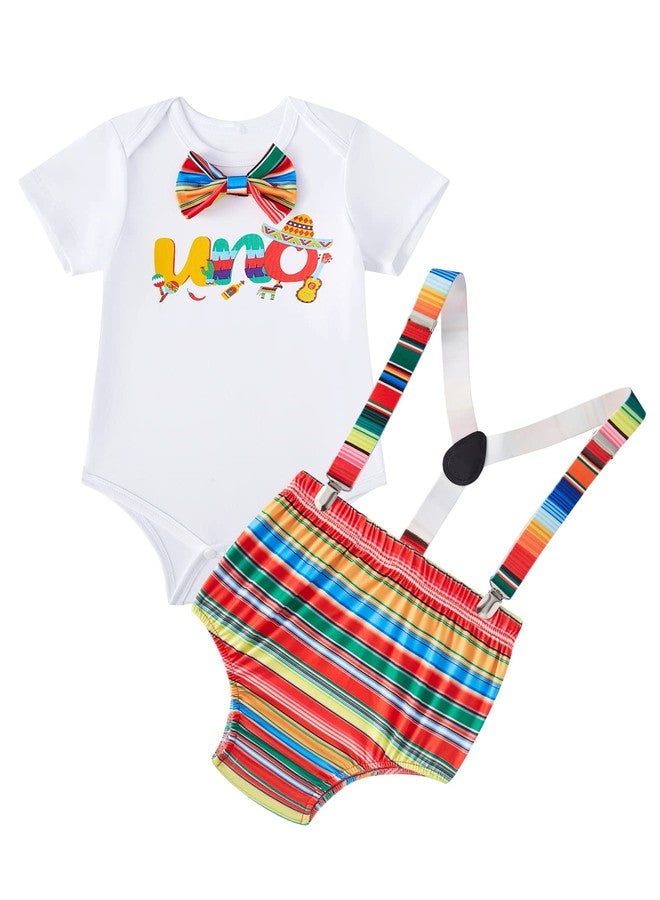 Okbebe Baby Boy Fiesta 1st First Cinco De Mayo Birthday Outfit Infant Birthday Uno Clothes Short Set (muticolor, 18-24 Months) - Image 1