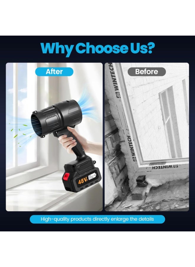 منفاخ هواء توربيني لاسلكي فائق القوة 38000RPM – منفاخ تنظيف محمول ببطارية ليثيوم متعددة السرعات - Image 2