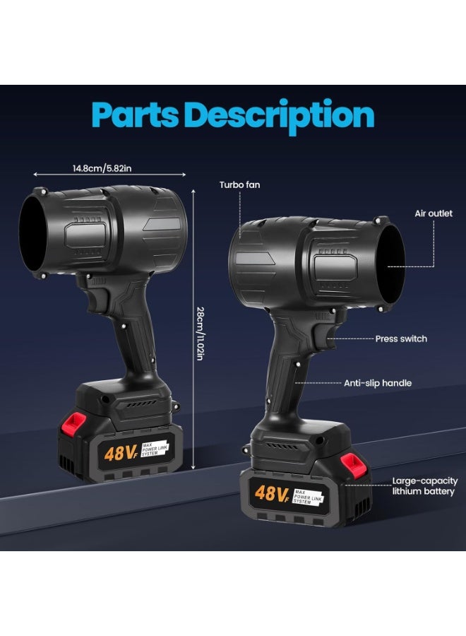 منفاخ هواء توربيني لاسلكي فائق القوة 38000RPM – منفاخ تنظيف محمول ببطارية ليثيوم متعددة السرعات - Image 4