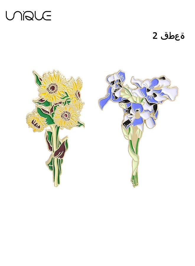 يونيك بروش - بروش عباد الشمس - دبوس السوسن - أزياء بسيطة - البلوزات ، سترات القمصان ، إكسسوارات حقيبة الظهر ، الحرف اليدوية DIY - Image 1