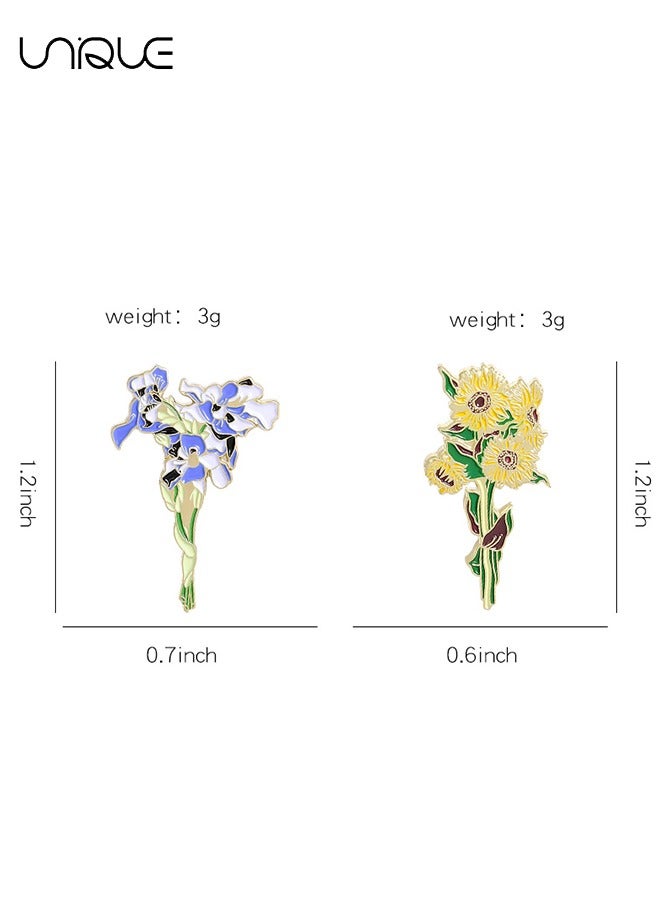 يونيك بروش - بروش عباد الشمس - دبوس السوسن - أزياء بسيطة - البلوزات ، سترات القمصان ، إكسسوارات حقيبة الظهر ، الحرف اليدوية DIY - Image 2