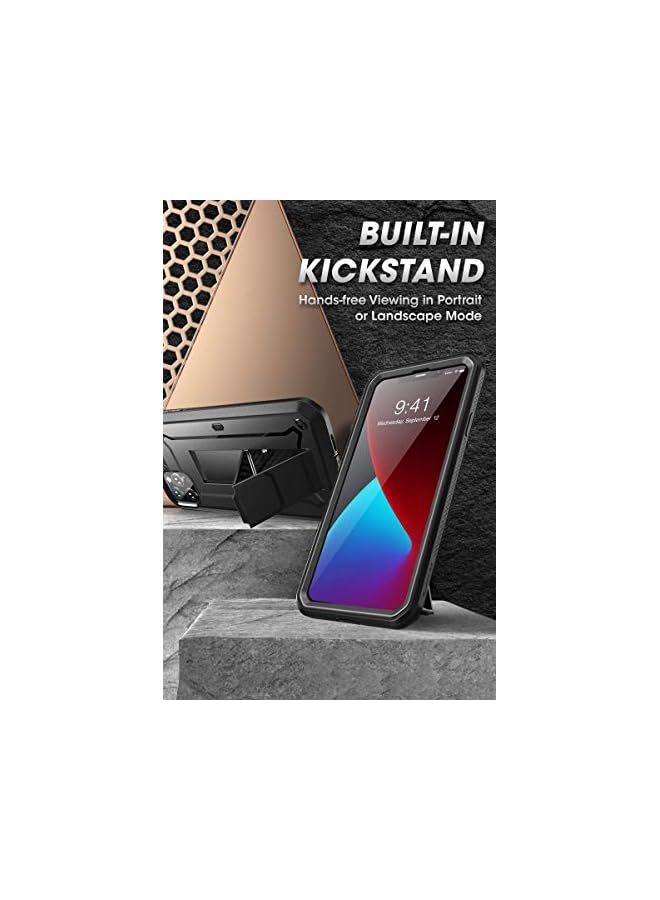 SupCase Unicorn Beetle Pro Series Case for iPhone 12 Pro Max (2020 Release) 6.7 Inch, Built-in Screen Protector Full-Body Rugged Holster Case(Black) - Image 3