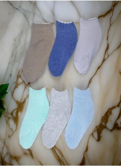 Generic Soft Cotton Socks for Newborns – 6 Small-Sized Pairs, Perfect for All Seasons  - Image 3