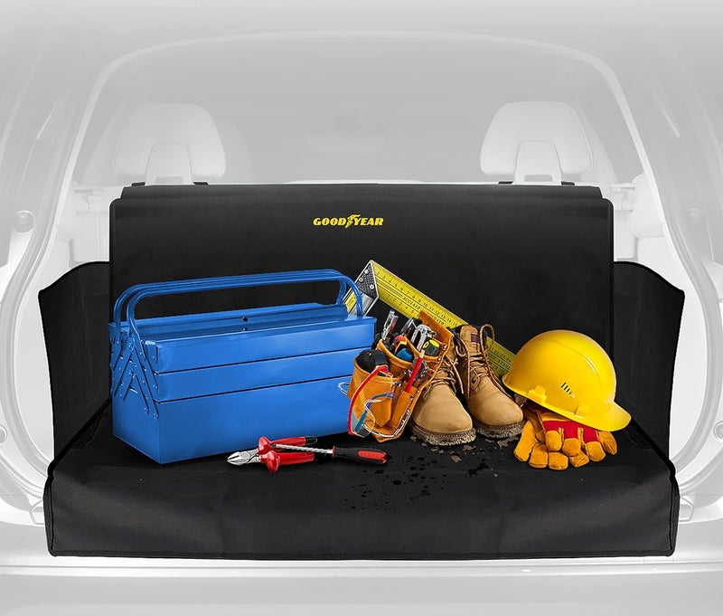 GOODYEAR, Water Resistant Cargo Liner Trunk Mat, Dirt Protector Cover, Fit Most SUVs, Durable and Heavy Duty, Easy Installation, Size: 67” X 61.5”, Made Only from Tough Materials - Image 2
