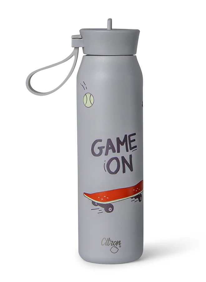 سترون Stainless Steel Water Bottle 350ml - Cool Kid - Insulated Thermos Bottle for Kids - BPA-Free, Leakproof & Durable - Keeps Drinks Hot or Cold for Hours