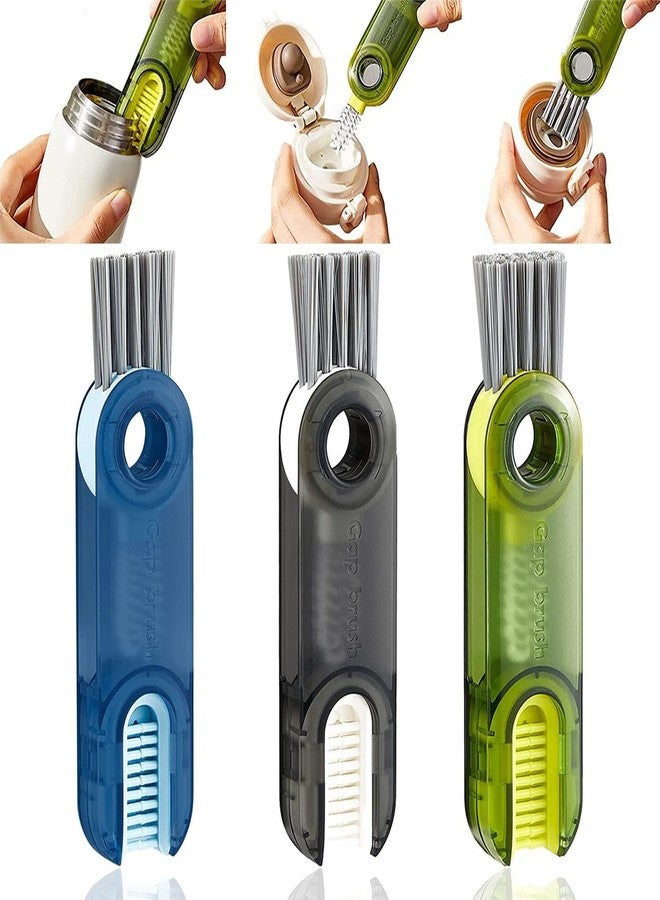 DUFFIX 3-in-1 Multifunctional Cleaning Brush, Water Bottle Cleaner, Tiny Crevice Brush for Narrow Gaps, Multipurpose Home & Kitchen Cleaning Tool (Multicolor) - Image 1