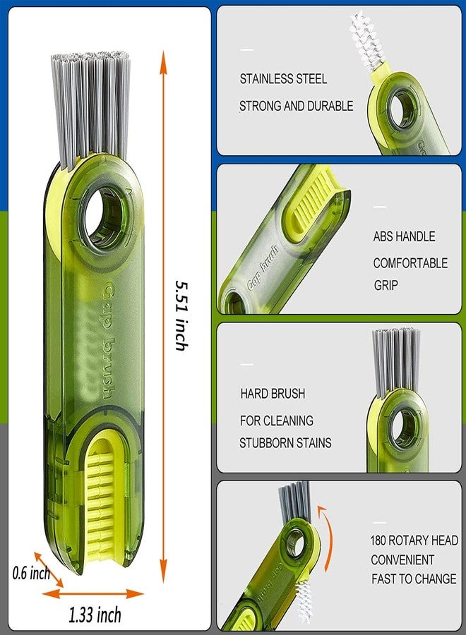 DUFFIX 3-in-1 Multifunctional Cleaning Brush, Water Bottle Cleaner, Tiny Crevice Brush for Narrow Gaps, Multipurpose Home & Kitchen Cleaning Tool (Multicolor) - Image 2