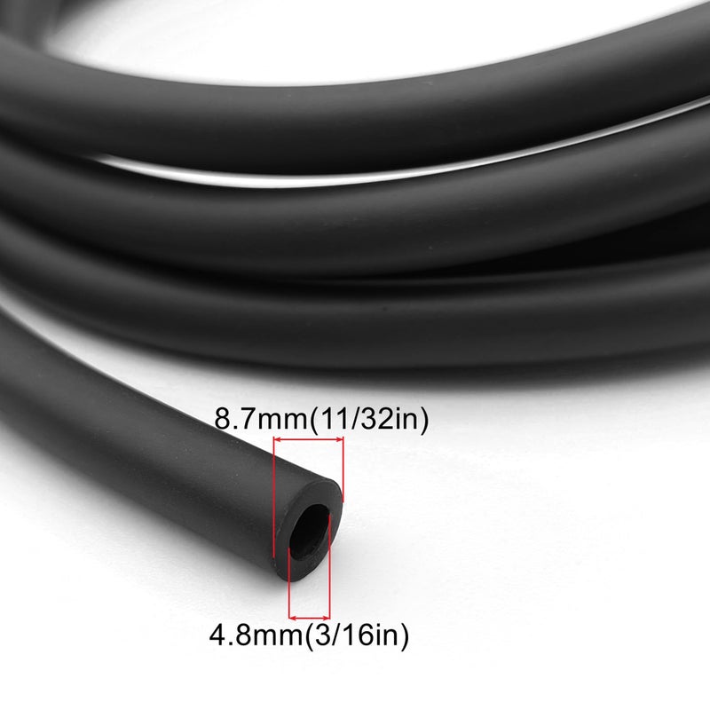 Strongthium 3/16 & 1/4 Gas Fuel Line Hose Set 2 Size Rubber Gas Tube with 12 Pcs Clamps for Lawn Mowers ATV Go-carts Mini Bikes 196cc 212cc 6.5hp 5.5hp 8hp 9hp 11hp 13hp Small Engines Generators - Image 3