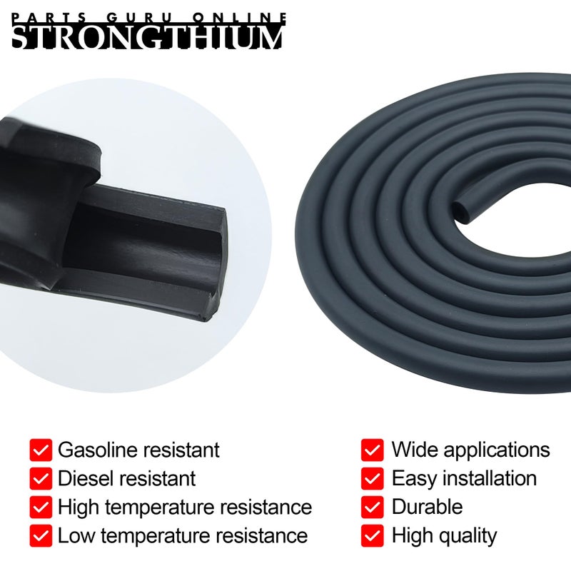 Strongthium 3/16 & 1/4 Gas Fuel Line Hose Set 2 Size Rubber Gas Tube with 12 Pcs Clamps for Lawn Mowers ATV Go-carts Mini Bikes 196cc 212cc 6.5hp 5.5hp 8hp 9hp 11hp 13hp Small Engines Generators - Image 5