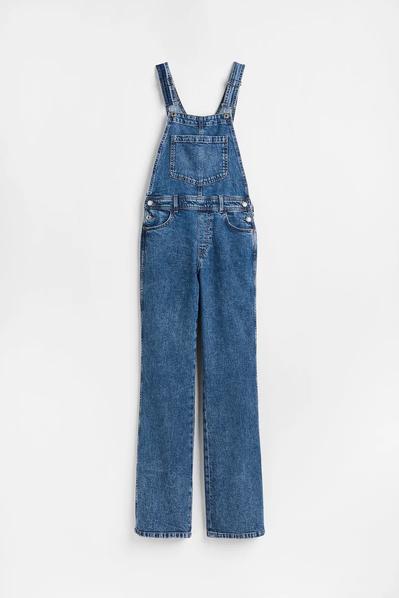 H&M Flared Denim Dungarees