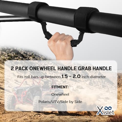 Xislet 2 Pack Grab Handles Compatible with Golf Cart Onewheel UTV Polaris RZR Can Am Maverick Replace 2858185 Universal Grab Assist - No Drill Required - Image 2